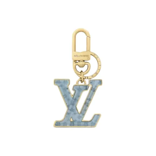 LOUIS VUITTON Metal, Glass Keychains Women's Gold