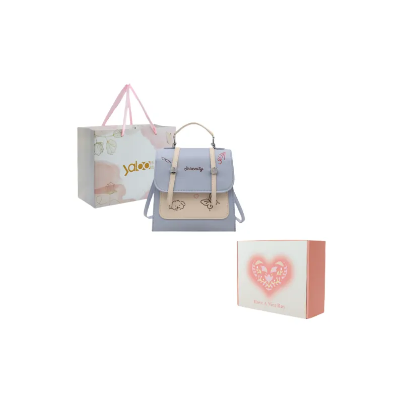 Yalu PU Backpack Unisex Blue/Pink/White/Black-16