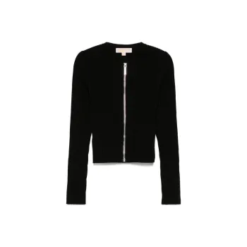 MICHAEL KORS Ribbed Zip Cardigan