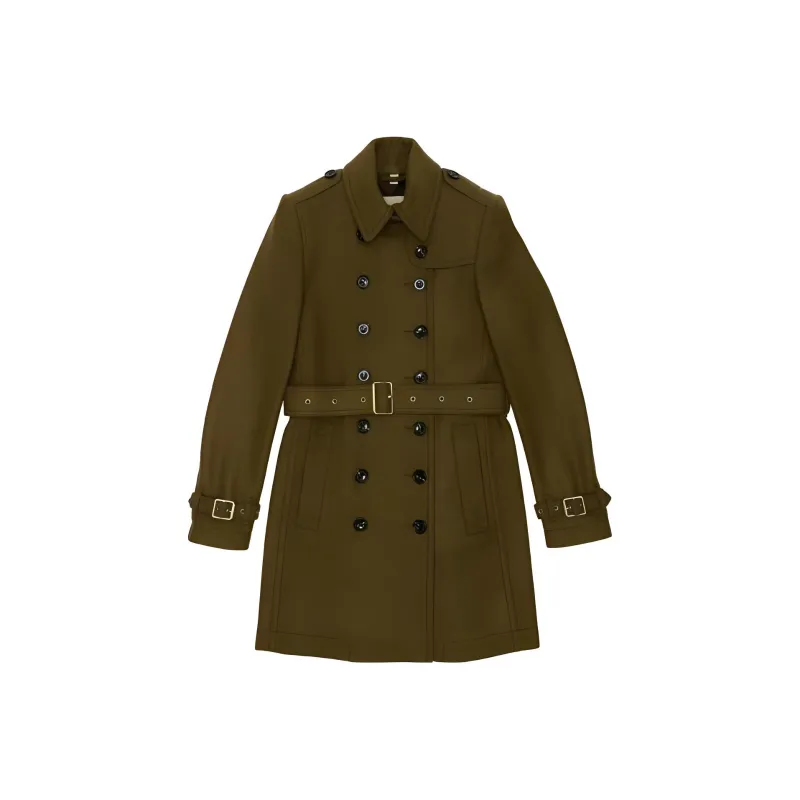Burberry Coats Women's Army Green-0