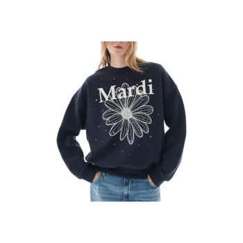 MARDI MERCREDI Sweatshirts Women's Marine Blue/White