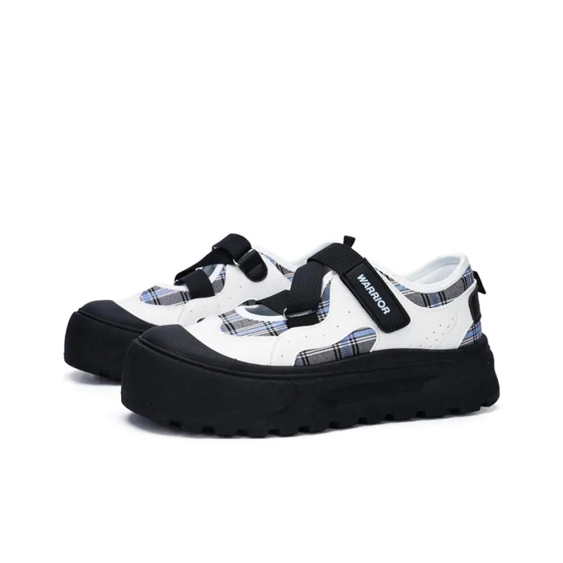 Warrior Abrasion Resistant Slip Resistant Low Top Casual Shoes Women's White Black-1