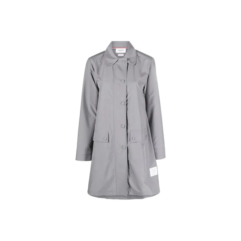 THOM BROWNE Long Sleeved Button Fastened Coat-0