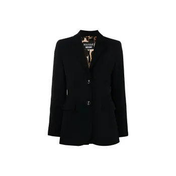MOSCHINO Single Breasted Long Sleeved Blazer