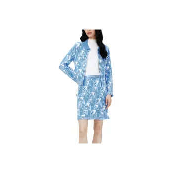 Diane Von Furstenberg Morgaine Knit Jacquard Cardigan Knitwear Women's Blue