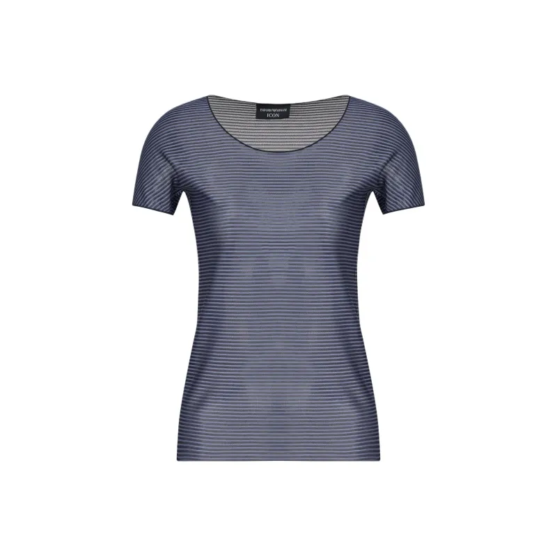 EMPORIO ARMANI Icon Striped Lightweight Jersey Jumper-0