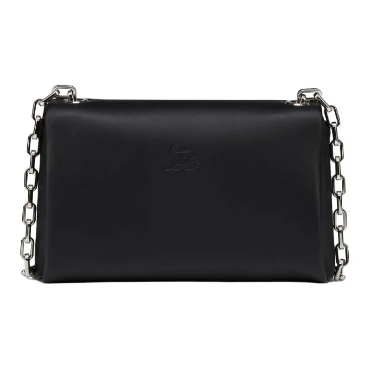 CL LUBOTING Nappa Leather Crossbody Bag Women's Black-3