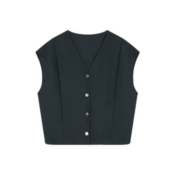 Mo Han Yi Mei Shirt Women's Navy Blue