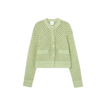 St. John Crochet-knit Cardigan
