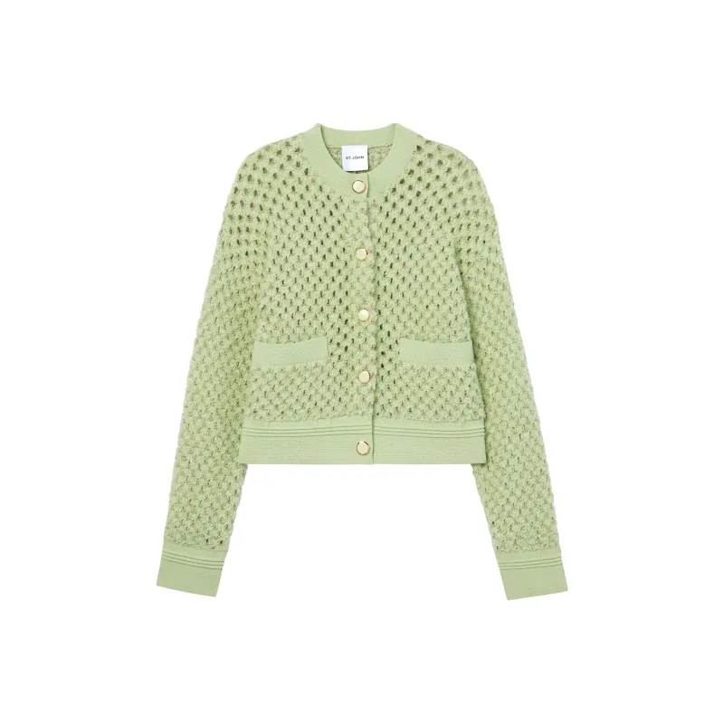 St. John Crochet-knit Cardigan-0