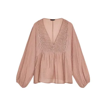 ZARA Shirt Women's Light Peach Pink