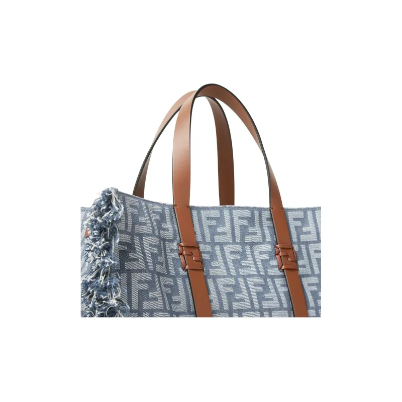 FENDI Polyester Tote Bag, Shopping Bag, Handbag Women's Blue-4