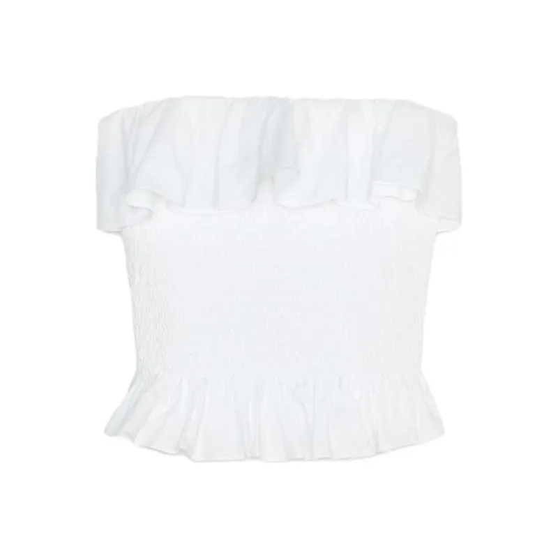ZARA Strapless Top Women's White-0