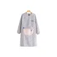 Canvas Outerwear with Cute Cats[Blue]
