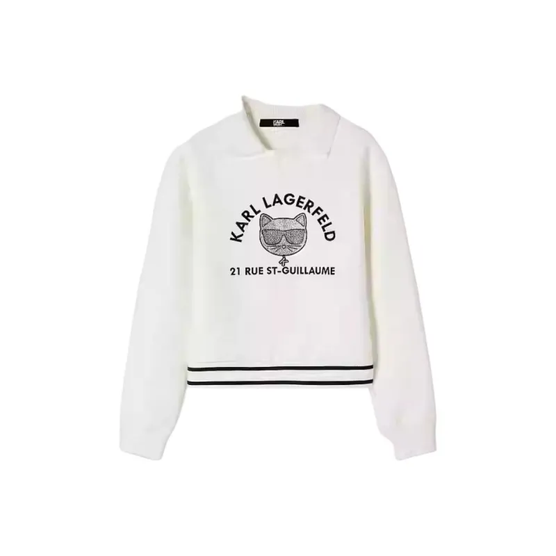KARL LAGERFELD Golf Collection FW24 Sweatshirt Women's Ecru-0