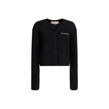 MARNI Logo Patch Buttoned Sweater