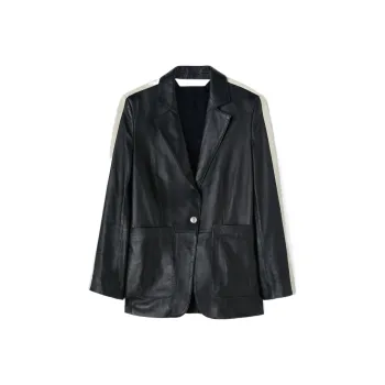 PALM ANGELS Leather Track Blazer