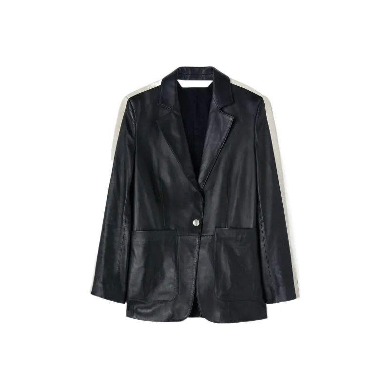 PALM ANGELS Leather Track Blazer-0
