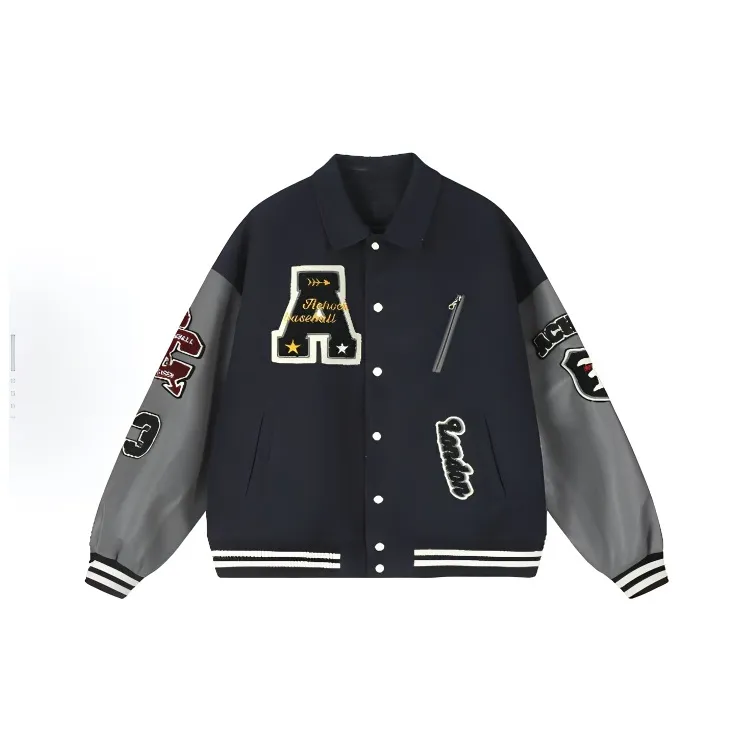 XIAOJUCHUANLI Jackets & Coats Women's Navy Blue-0
