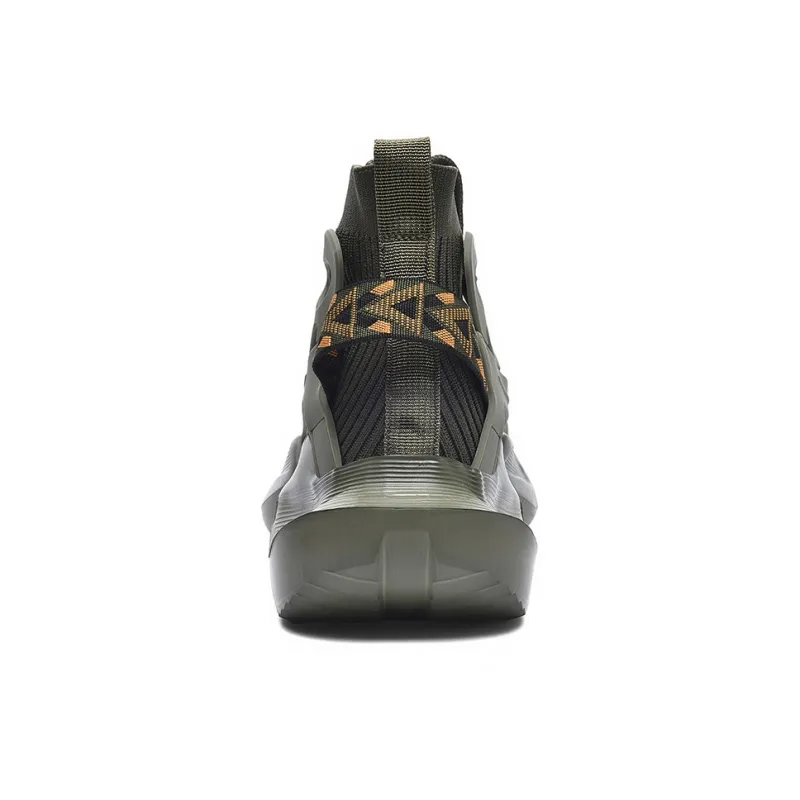 BIANSULONG Cushioning, Slip Resistant, And Abrasion Resistant High Top Chunky Sneakers Men's Army Green-3