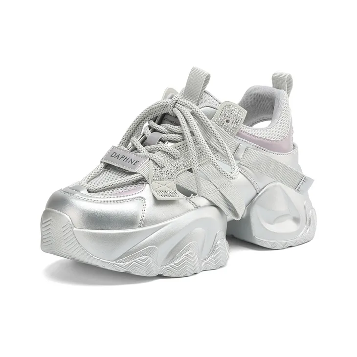 DAPHNE Waterproof Height Increase Low Top Chunky Sneakers Women's-4