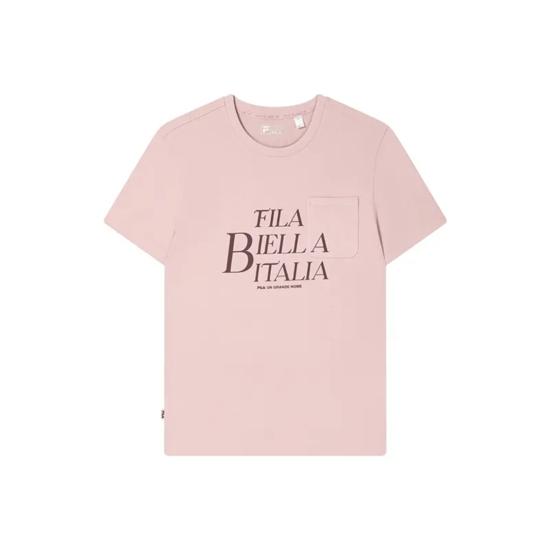 FILA ORIGINALE T Shirt Men's Light Gray Pink-0