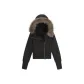 Black Fleece-Lined Large Fur Collar