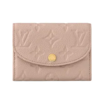 LOUIS VUITTON Rosalie Cow Leather Wallet Women's Sand