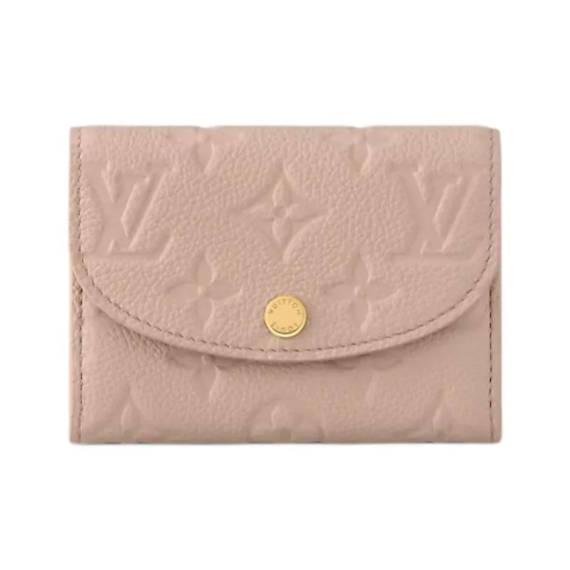 LOUIS VUITTON Rosalie Cow Leather Wallet Women's Sand-0