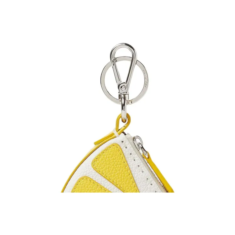 FENDI Calfskin Keychains Unisex Yellow-1
