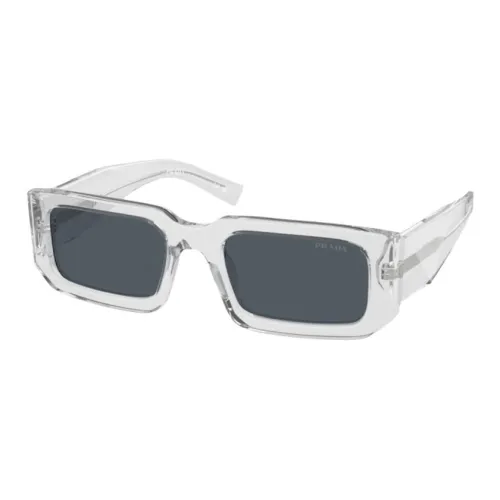 PRADA Plastic Rectangular Sunglasses Men's White