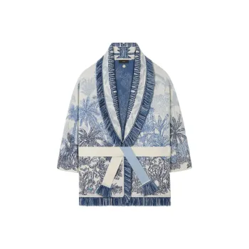 Alanui Jungle Toile De Jouy V Neck Cardigan