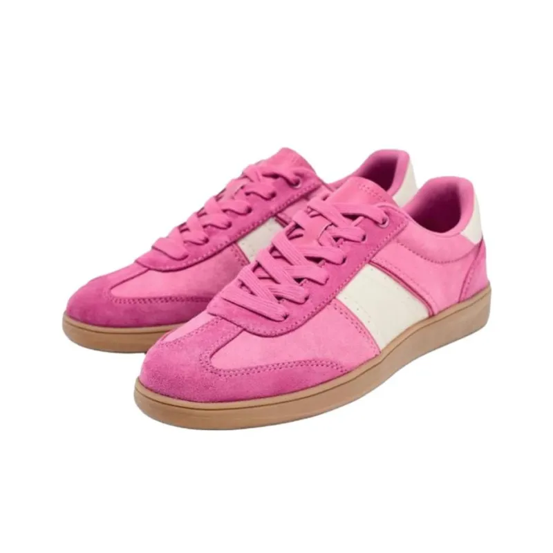 ZARA Low Top Skateboard Shoes Women's Rose Red-2