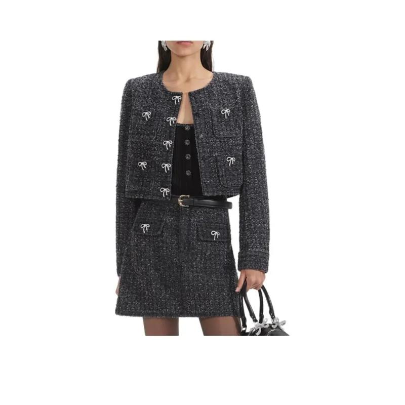 Self portrait Jackets Coats Women's Classic Black-0