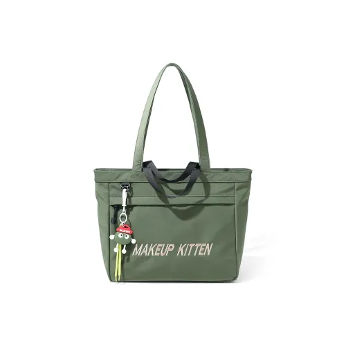 MAKEUP KITTEN Nylon Fabric One Shoulder Handbag Women's Avocado Green