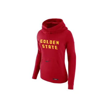 Nike Golden State Warriors Club City Edition Women's Nike Nba Fleece Funnel Neck Hoodie