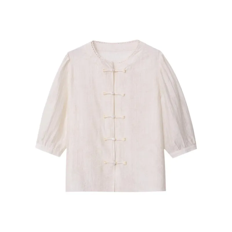 ONE SHALLOW Shirt Women's Beige-0