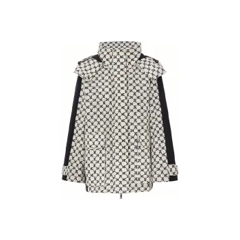 MOCO Down Jacket Women's White Base With Black Text