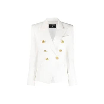 BALMAIN FW22 Business Suits Coats Women's White