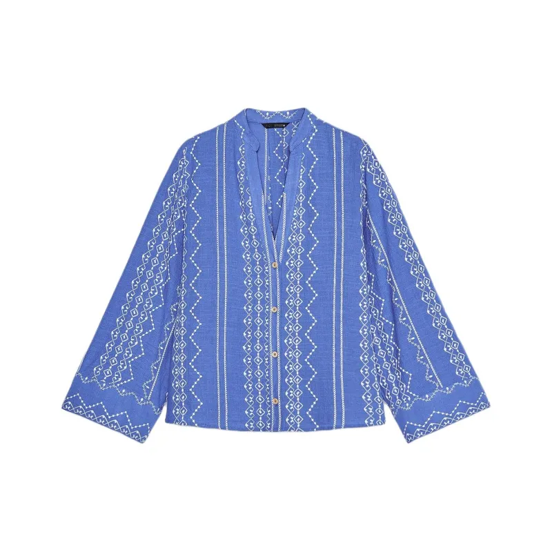 ZARA Shirts Women's Iron Blue-0