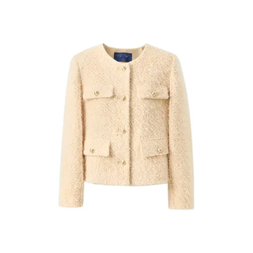 3COLOUR Jackets Coats Women's Light Yellow
