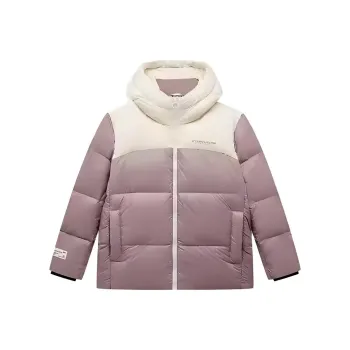 XTEP Down Jacket Women's Cotton White/Dark Pink