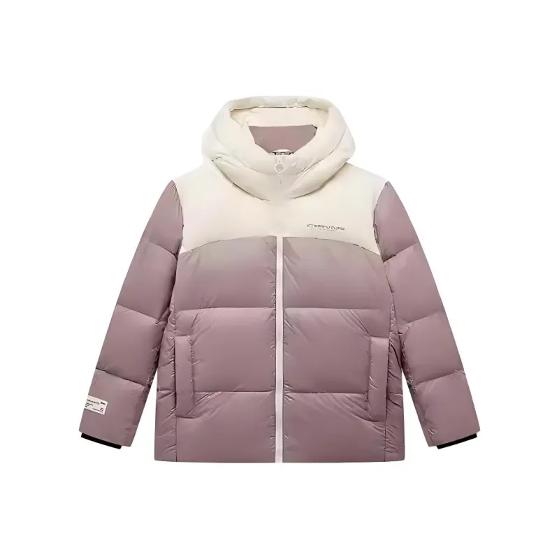 XTEP Down Jacket Women's Cotton White/Dark Pink-0