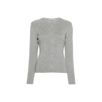 Molly Goddard Georgia Pointelle-detail Cardigan