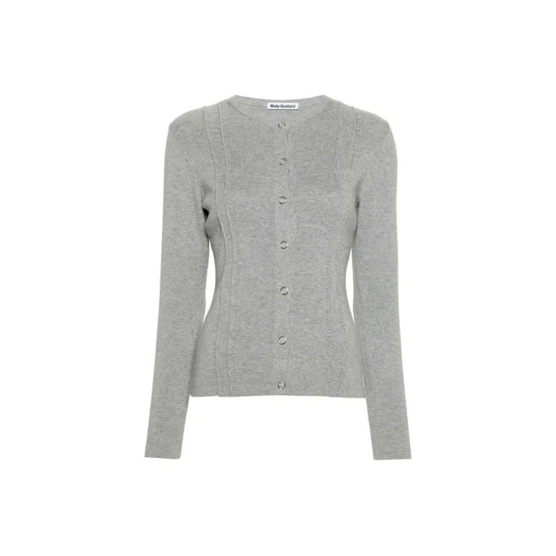 Molly Goddard Georgia Pointelle-detail Cardigan-0