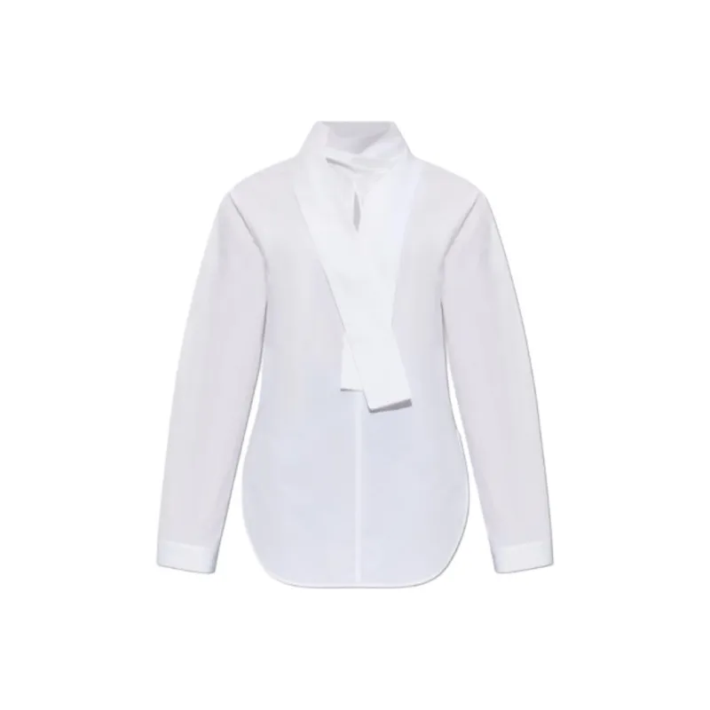 Alaia Tie Detailed Long Sleeved Shirt-0