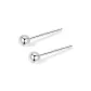 [1 Pair]3mm Round Stud Earrings[999 Fine Silver]