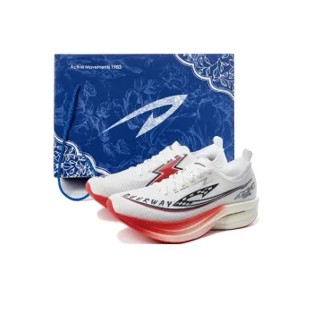 DEERWAY Running Shoes Unisex White Orange