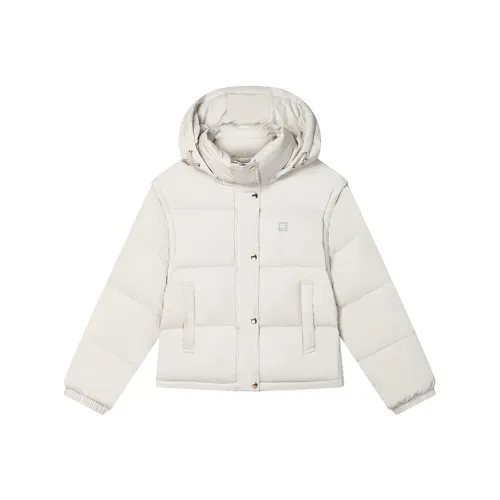 FILA FILA MILANO Italian Luxury Sports Collection Down Jacket Women's Light Gray Ivory