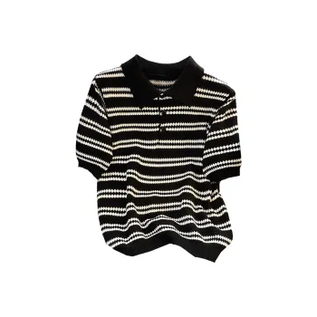 Cypress House Knitwear Women's Black Stripes